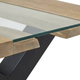 Lemon Pavilion Furniture and Decor Live Edge Light Acacia River Coffee Table - L70 x W115 x H45 cm in Natural - thumbnail 3
