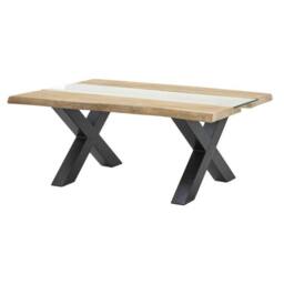 Lemon Pavilion Furniture and Decor Live Edge Light Acacia River Coffee Table - L70 x W115 x H45 cm in Natural