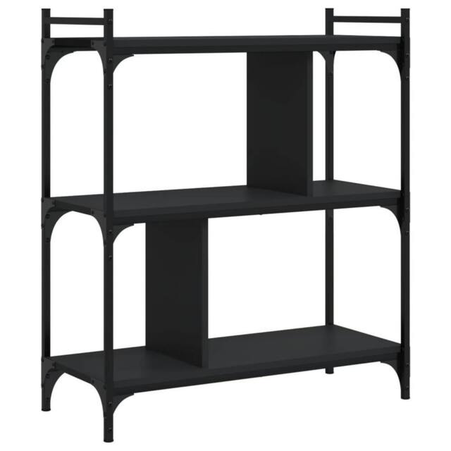Berkfield Home Bookcase 3-Tier Black 76x32x88 cm Engineered Wood - Size: 76 x 32 x 88 cm - image 1