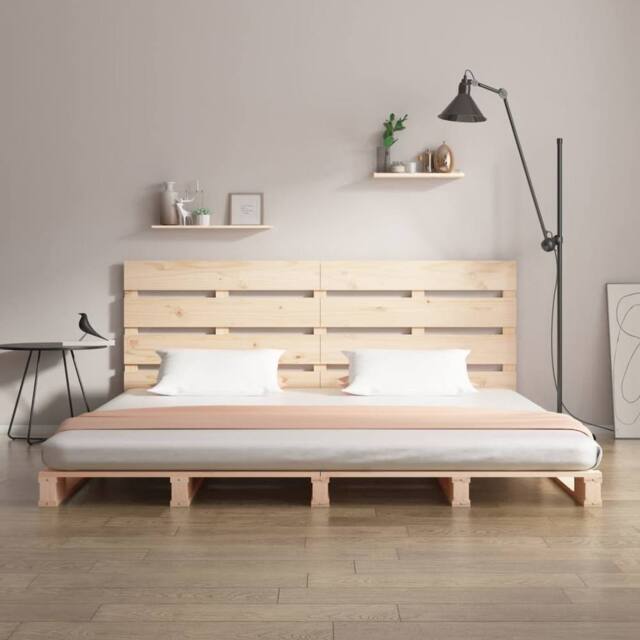 Berkfield Home Beautiful Bed Frame 180x200 cm Super King Solid Wood Pine in Light Oak - image 1