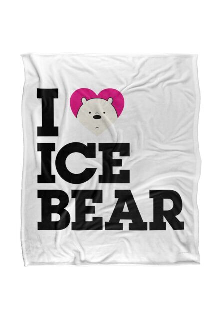 Cartoon Network We Bare Bears Heart Ice Bear Silky Touch Super Soft Throw Blanket 152 X 127 cm in White - image 1