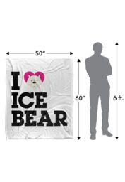 Cartoon Network We Bare Bears Heart Ice Bear Silky Touch Super Soft Throw Blanket 152 X 127 cm in White - thumbnail 5