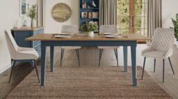 Baumhaus Signature Blue Extending Dining Table - Size: 1 Pack - thumbnail 2
