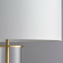 Loops Touch Dimmable Table Lamp Gold Glass & White Shade Modern Bedside Feature Light - thumbnail 4