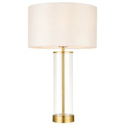 Loops Touch Dimmable Table Lamp Gold Glass & White Shade Modern Bedside Feature Light