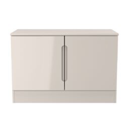 Ready Assembled 2 U Lucca Compact 2 Door TV & Media Unit (Ready Assembled) in Taupe - thumbnail 2