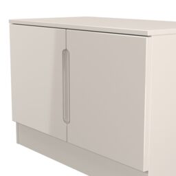 Ready Assembled 2 U Lucca Compact 2 Door TV & Media Unit (Ready Assembled) in Taupe - thumbnail 5