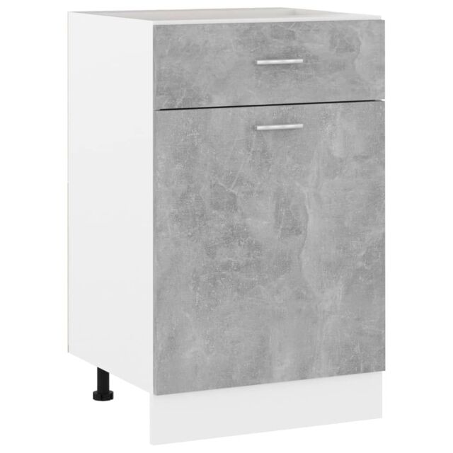 Berkfield Home Drawer Bottom Cabinet Concrete Grey 50x46x81.5 cm Engineered Wood - image 1