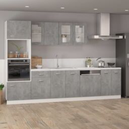 Berkfield Home Drawer Bottom Cabinet Concrete Grey 50x46x81.5 cm Engineered Wood - thumbnail 3