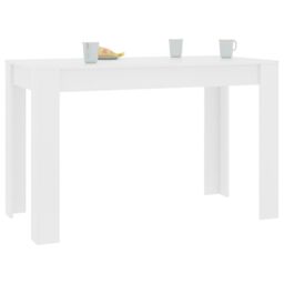 Berkfield Home Dining Table White 120x60x76 cm Engineered Wood - Size: 120 x 60 x 76 cm - thumbnail 3