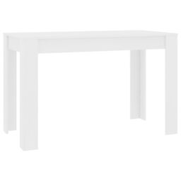 Berkfield Home Dining Table White 120x60x76 cm Engineered Wood - Size: 120 x 60 x 76 cm - thumbnail 2
