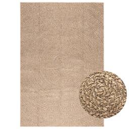 Berkfield Home Rug 140x200 cm Jute Look Indoor & Outdoor in Brown - Size: 100 cm diameter - thumbnail 2