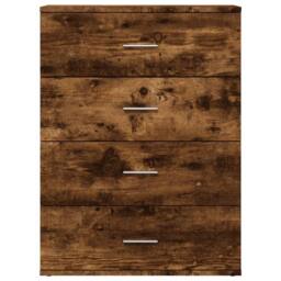Berkfield Home Sideboard Smoked Oak 60x39x80 cm Engineered Wood in Brown - Size: 60 x 39 x 80 cm - thumbnail 5