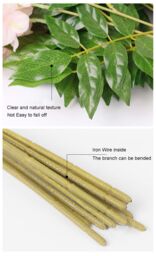 Living and Home 12-Stem White Faux Wisteria Flower Decoration Set for Wedding Arches, Ceiling, and Home Décor - thumbnail 6