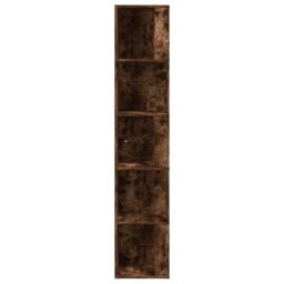 Berkfield Home Corner Cabinet Smoked Oak 33x33x164.5 cm Engineered Wood in Brown - thumbnail 4