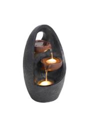 Living and Home Outdoor Creative Egg Shape Water Feature Fountain in Natural - thumbnail 3