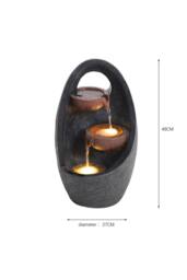 Living and Home Outdoor Creative Egg Shape Water Feature Fountain in Natural - thumbnail 6