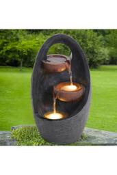 Living and Home Outdoor Creative Egg Shape Water Feature Fountain in Natural - thumbnail 2