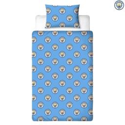 Manchester City FC Reversible Crest Duvet Set - Size: Single - thumbnail 5