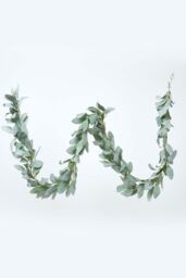 Homescapes Green Lambs Ear Foliage Garland 190 cm