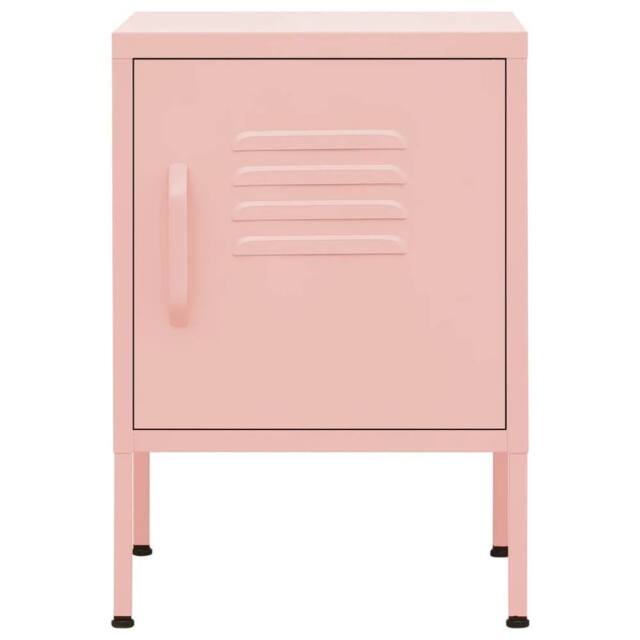 Berkfield Home Nightstand Pink 35x35x51 cm Steel - Size: 35 x 35 x 51 cm - image 1