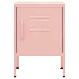 Berkfield Home Nightstand Pink 35x35x51 cm Steel - Size: 35 x 35 x 51 cm - thumbnail 1