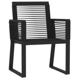 Berkfield Home 3 Piece Garden Dining Set Black - thumbnail 3
