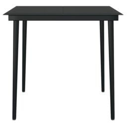 Berkfield Home 3 Piece Garden Dining Set Black - thumbnail 6