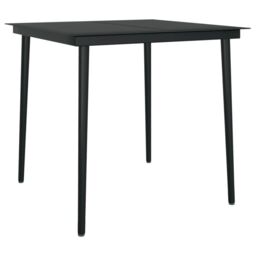 Berkfield Home 3 Piece Garden Dining Set Black - thumbnail 5
