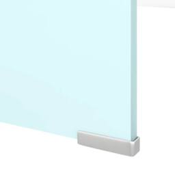 Berkfield Home TV Stand/Monitor Riser Glass Green 120x30x13 cm in Aqua - Size: 120 x 30 x 13 cm - thumbnail 5