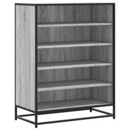 Berkfield Home Shoe Cabinet Grey Sonoma 75x38x97.5 cm Engineered Wood & Metal - thumbnail 1