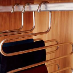 SPETLEK Clothes Pants Trouser Hanger Multi Layer Storage in Silver - Size: 500mm - thumbnail 4