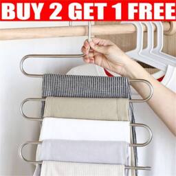 SPETLEK Clothes Pants Trouser Hanger Multi Layer Storage in Silver - Size: 500mm - thumbnail 3