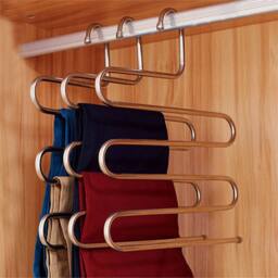 SPETLEK Clothes Pants Trouser Hanger Multi Layer Storage in Silver - Size: 500mm - thumbnail 5