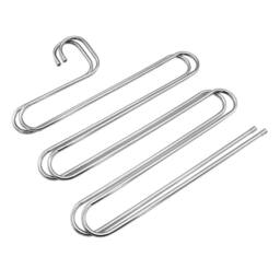 SPETLEK Clothes Pants Trouser Hanger Multi Layer Storage in Silver - Size: 500mm