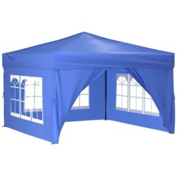 Berkfield Home Folding Party Tent with Sidewalls Blue 3x3 m - thumbnail 3