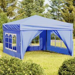 Berkfield Home Folding Party Tent with Sidewalls Blue 3x3 m - thumbnail 1