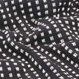Berkfield Home Throw Cotton Squares 220x250 cm Black - thumbnail 5