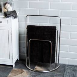FORGEVIO 3 Tier Towel Rail Rack Holder Bar Stainless Steel Bathroom Storage in Silver - thumbnail 4