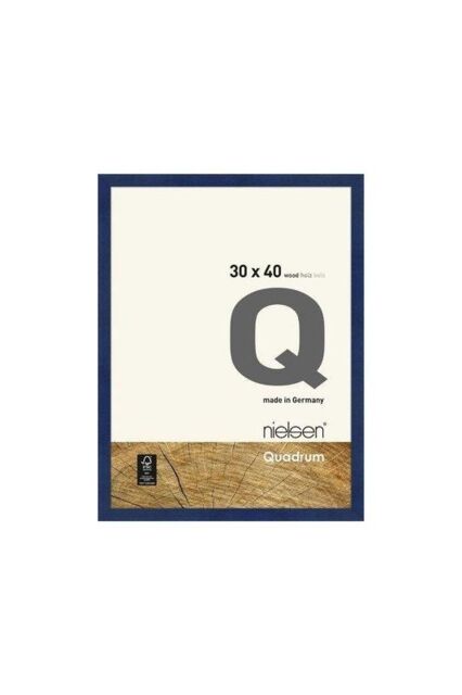 nielsen Quadrum 30 x 40cm Wooden Picture Frame With Protective Glass Front in Blue - Size: 30 x 40 cm - image 1