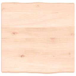 Berkfield Home Table Top 40x40x(2-4) cm Untreated Solid Wood Live Edge in Natural - thumbnail 3