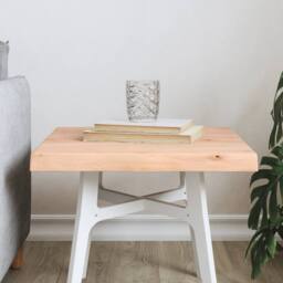Berkfield Home Table Top 40x40x(2-4) cm Untreated Solid Wood Live Edge in Natural - thumbnail 2