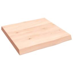 Berkfield Home Table Top 40x40x(2-4) cm Untreated Solid Wood Live Edge in Natural - thumbnail 1