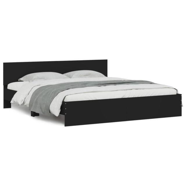 Berkfield Home Bed Frame without Mattress Black 200x200 cm - image 1