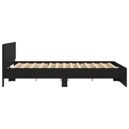 Berkfield Home Bed Frame without Mattress Black 200x200 cm - thumbnail 6