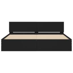 Berkfield Home Bed Frame without Mattress Black 200x200 cm - thumbnail 5