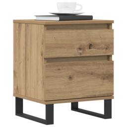 Berkfield Home Modern Bedside Cabinets 2 pcs Artisan Oak 40x35x50 cm Engineered Wood in Brown - Size: 40 x 35 x 50 cm - thumbnail 1