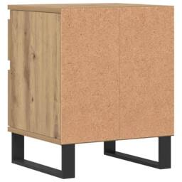 Berkfield Home Modern Bedside Cabinets 2 pcs Artisan Oak 40x35x50 cm Engineered Wood in Brown - Size: 40 x 35 x 50 cm - thumbnail 7