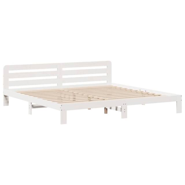 Berkfield Home Decorative Bed Frame without Mattress White 180x200 cm Super King - image 1