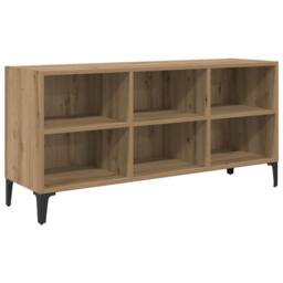 Berkfield Home TV Stand Artisan Oak Engineered wood, Metal Medium TV Stand in Brown